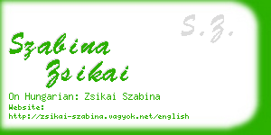 szabina zsikai business card